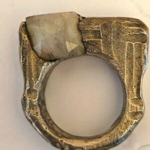 Artisan Handmade White Sapphire ring size 10